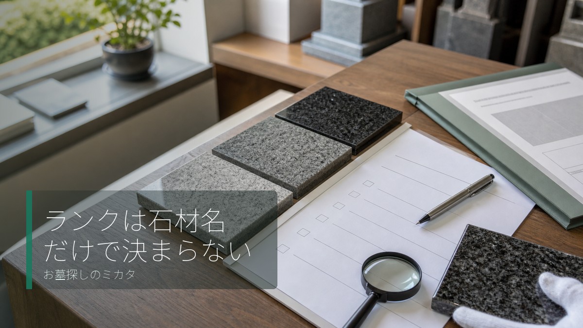 墓石材のランクは名前だけでは決まらない