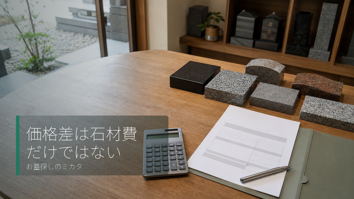お墓の価格差は石材費だけではない