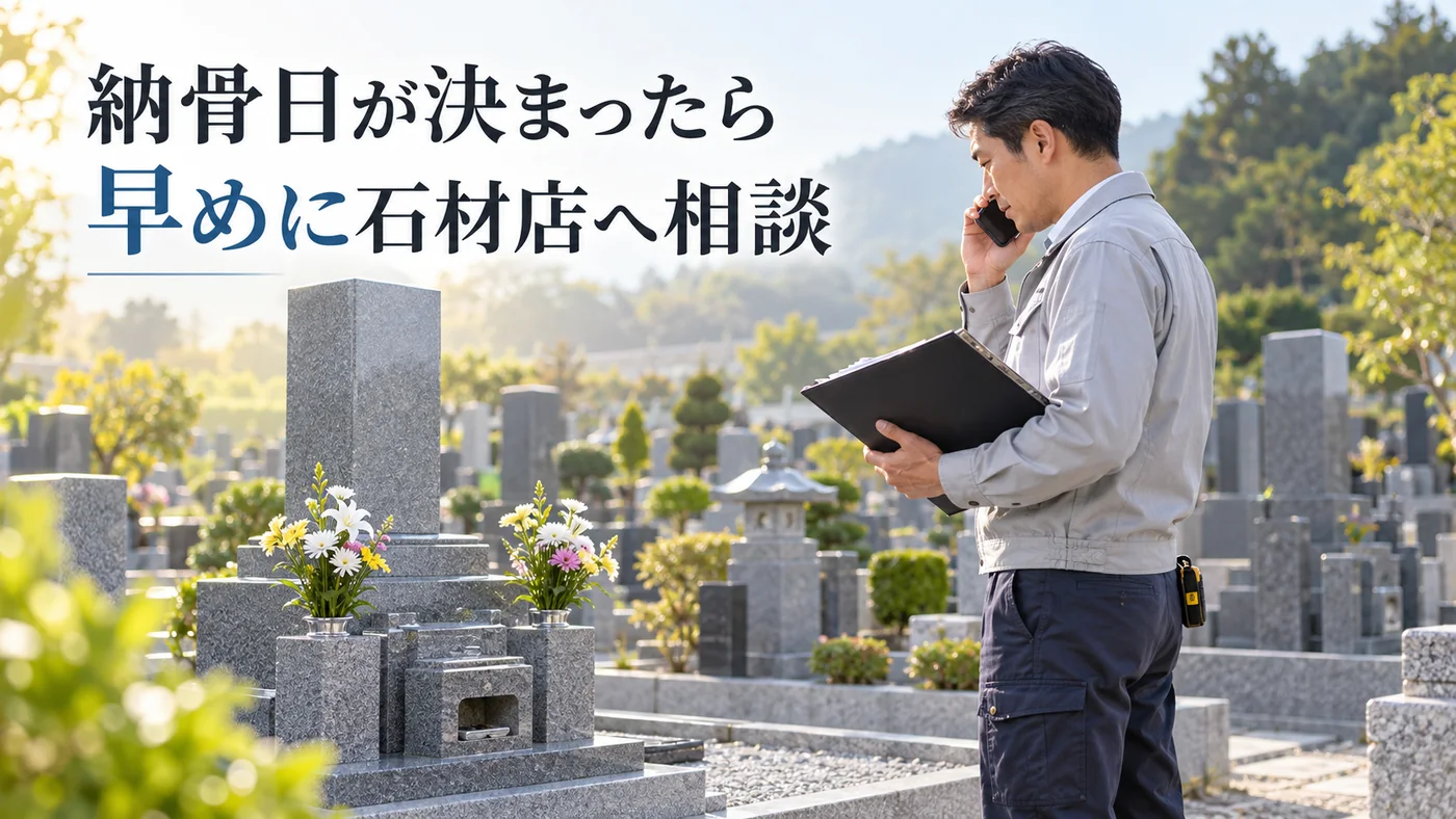 納骨日が決まったら早めに石材店へ相談する